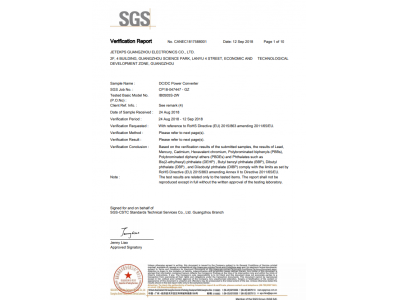 Wide voltage SIP8CE certificate